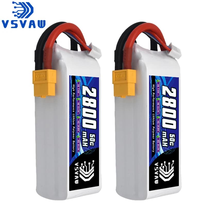 VSVAW 3S 2800mAh Lipo Batteria 11.1V 50C con Spina T/XT60 per RC Auto Camion UAV Quadcopter Aereo FPV RC Modelli Hobby Parti