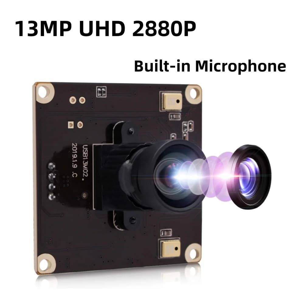 SVPRO 13 MP HD USB camera module, IMX214 USB webcam with double microphone, scanning high-shot documents, UVC OTG for Windows Android