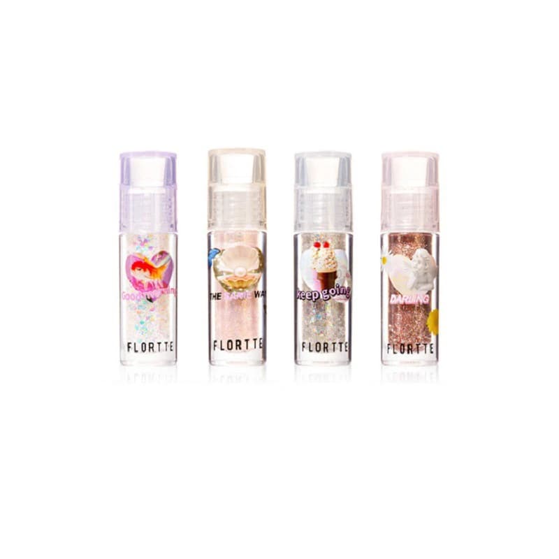 FLORTTE Liquid Eyeshadow Shimmer & Metallic Glitter Eye Shadow trucco liquido a lunga durata altamente pigmentato