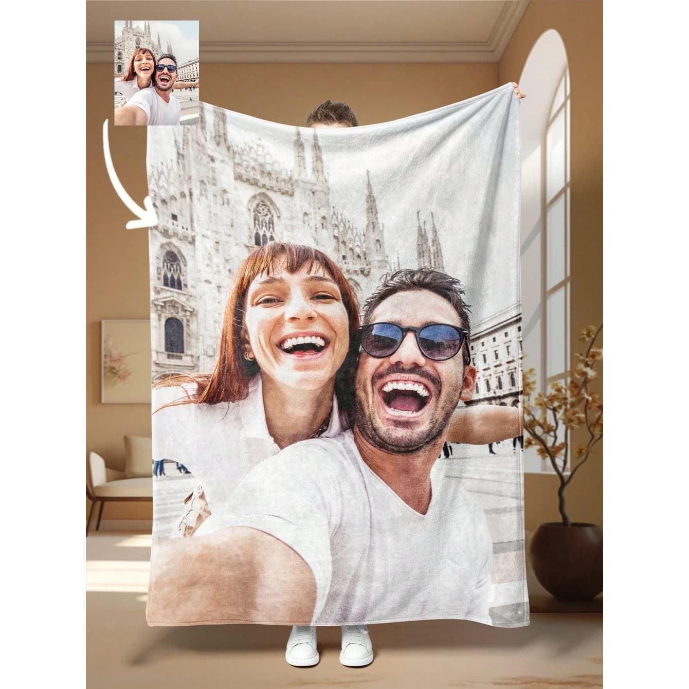 1PC Coperta personalizzata personalizzata Foto personale Coperta da letto in flanella Compleanno Matrimonio Coppia Coperta regalo per le vacanze di San Valentino