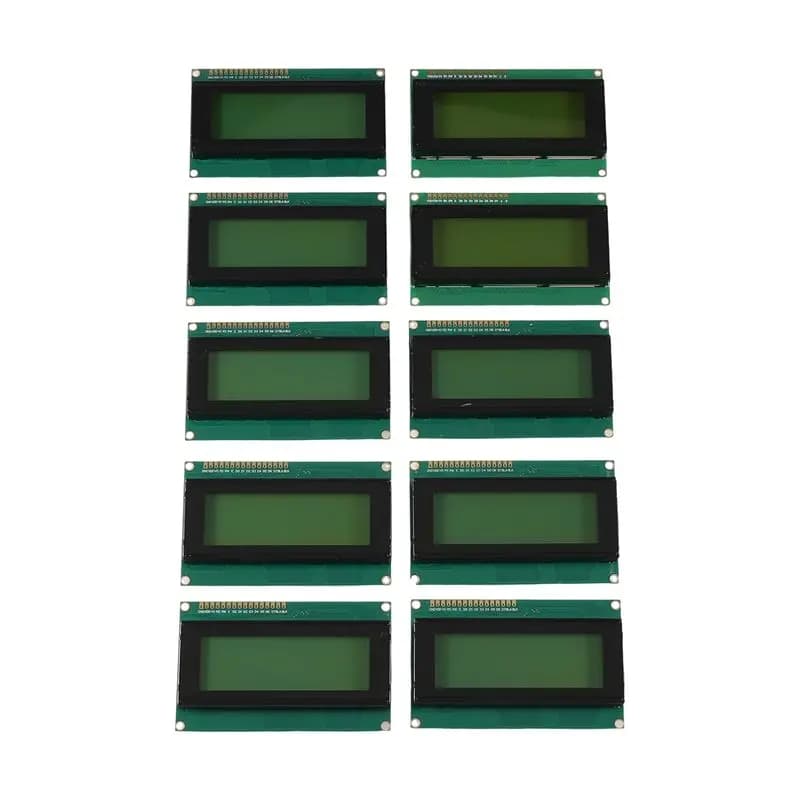 Set Completo di 10 Moduli LCD2004, Display LCD 20X4 Caratteri con Interfaccia IIC I2C per Arduino Raspberry Pi, Schermo Verde