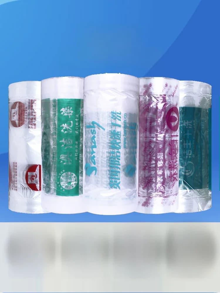 Professional Dry Clean Shop Transparent Handheld Laundry Bag Packaging Roll Customizable No Label for Laundry Shops