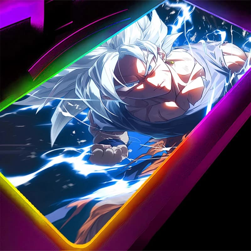 Tappetino per mouse RGB D-dragon B-ball Lockedge Retroilluminazione Accessori da gioco Tastiera per computer portatile da ufficio Tappetino per mouse LED Tappetino per mouse da scrivania