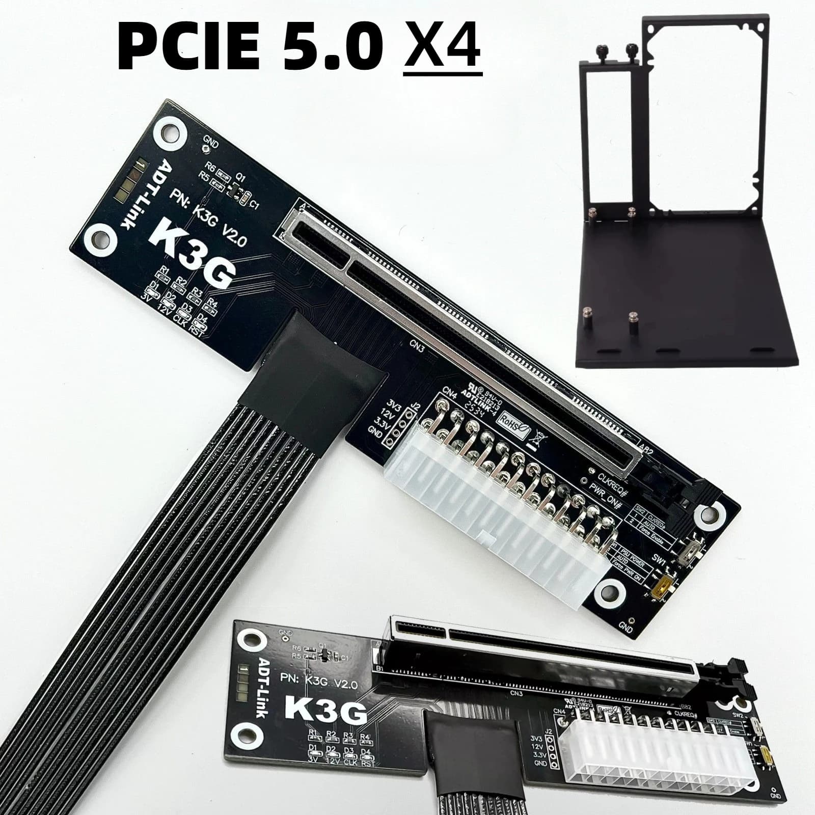 Aggiorna M.2 Nvme a PCI-E 5.0 X16 Cavo adattatore EGPU Docking station per scheda grafica esterna per laptop ITX/STX M2 K43SG-BK-30CM