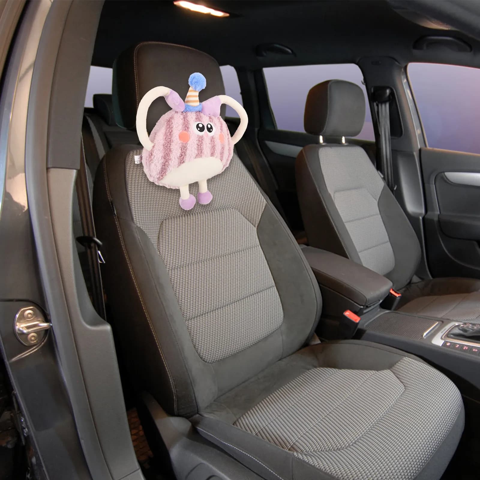 Cartoon Car Headrest Pillow Soft Neck Support Cushion for Driving Travel Office Chair Gaming Seat Universal Fit Adorable Kawaii