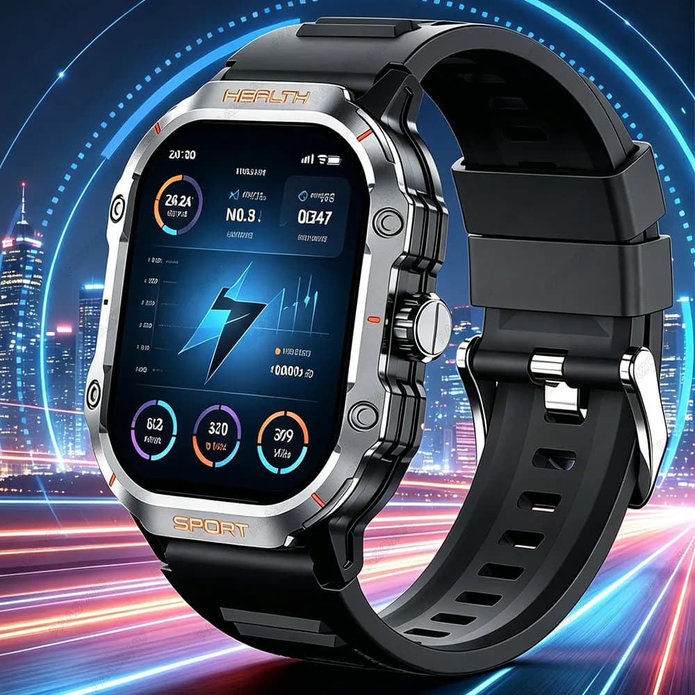 Nuovo Smartwatch 2026 per Uomo con NFC, Chiamate Bluetooth, Braccialetto Sportivo, Monitoraggio Fitness e Salute, Impermeabile IP68, Compatibile con Android e iOS