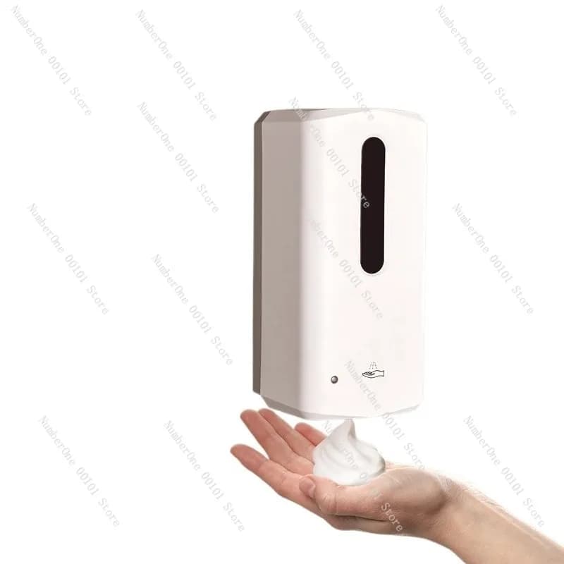 Dispenser di Sapone a Schiuma Intelligente da Parete, Senza Foratura, per Bagno, con Sensore, per Uso Domestico