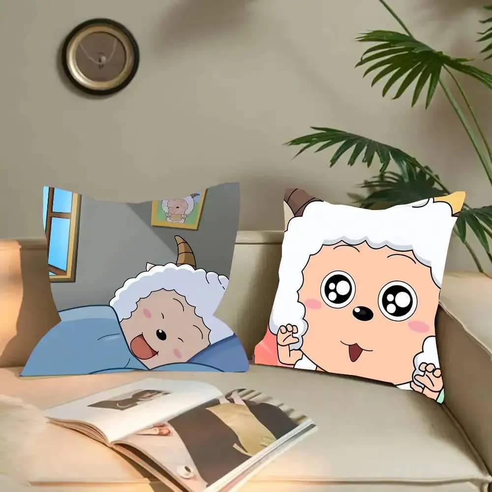 Weslie Cartoon Anime Pillow Case Fashion Square Pillowcase Bedroom Sofa Room Ins Decoration Leisure