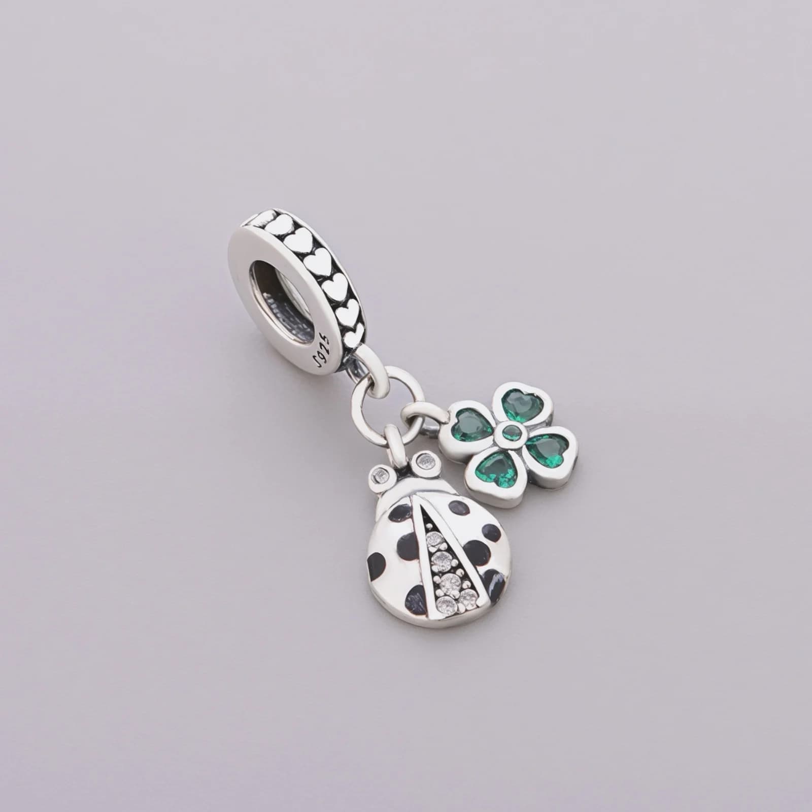 Fit Original Pan Charm Bracelet 925 Silver Color Glass Rose Clover Beads For Making Green Aventurine of Faith Hope Love Berloque