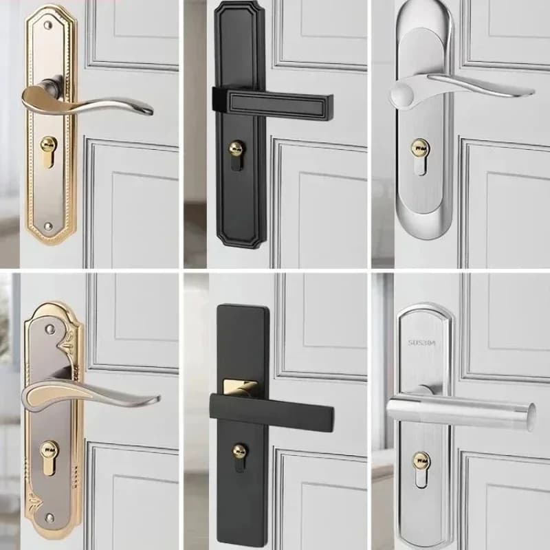Set di serrature per porte in legno per camera da appartamento, porta interna antifurto per casa, mobili per camera da letto, serratura di sicurezza per porte di casa con chiave
