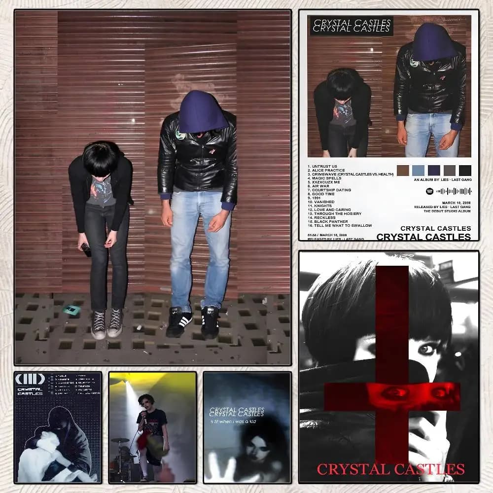 Band C-Crystal Castles Poster HD posters Self-adhesive waterproof ideal for living room bedroom bar decoration