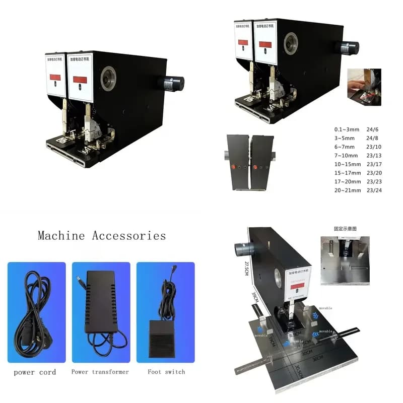 AP01 Heavy 210 Sheets Electric Double Head Book Stapler Machine for Office Binding
