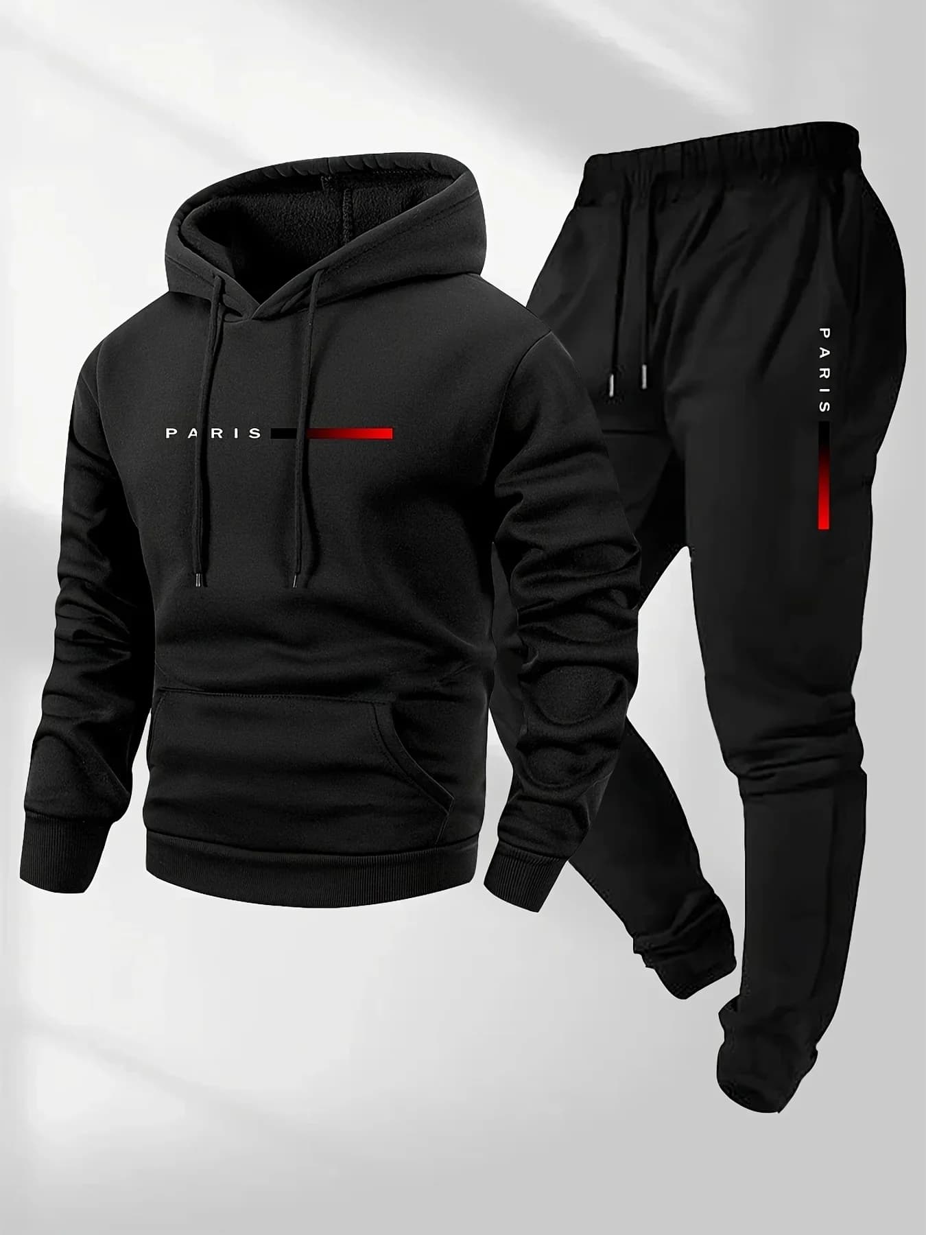Printed sports complex 2026 (man version): Sports sweater with hood, long trousers set, training set.