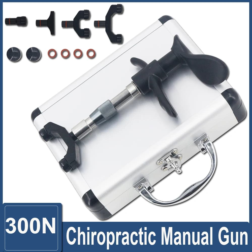 Strumenti chiropratici da 300N per la correzione della spondilosi e della colonna vertebrale lombare, nuova pistola per massaggio rilassante con 4 testine