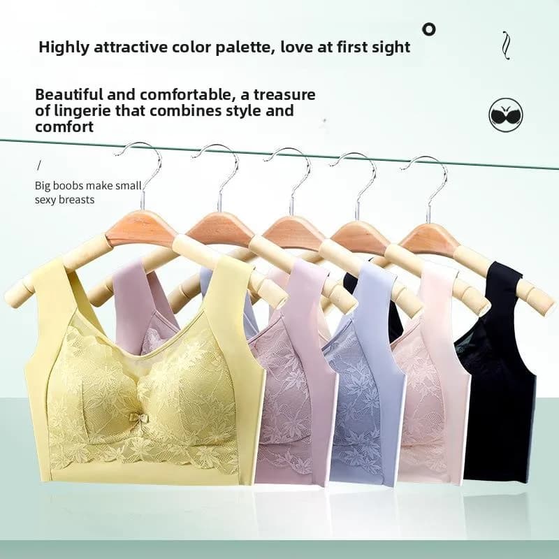 Strapless Lace Bra, Intimo Donna Monopezzo with Lateral Support, Push-up Bra with Strapless, Soft, Comfortable and Breathable for Women
