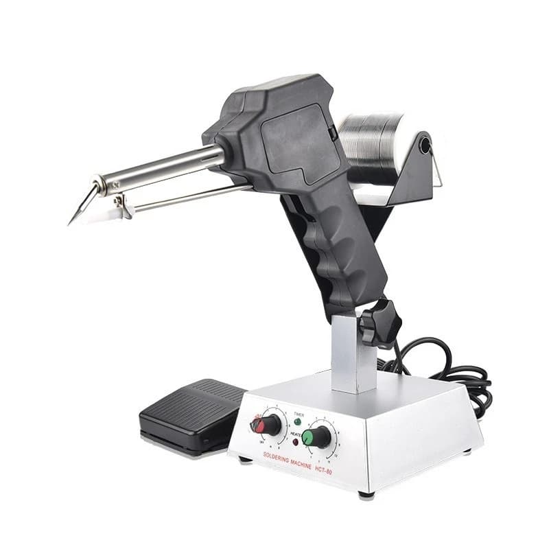 Foot Operated Soldering Gun 120W External Heating Semi Auto Tin Feeding Tool For Circuit Board Welding Work