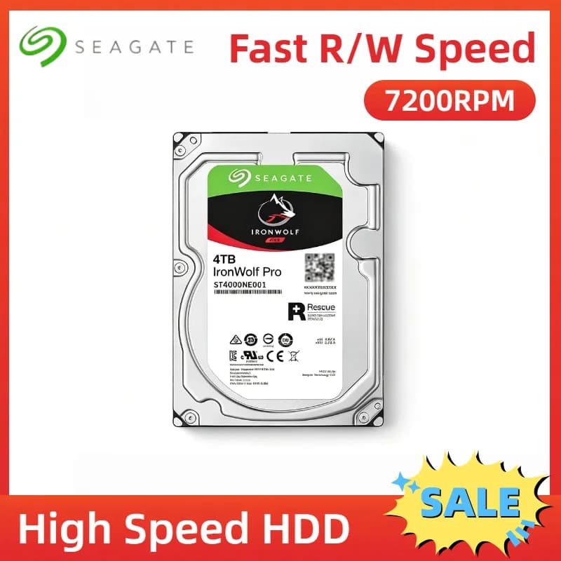 For Seagate ST4000NE001 4TB NAS Hard Drive 3.5 Inch SATA3 6GB s 7200RPM Desktop Network Attached Large Capacity Storage Pro