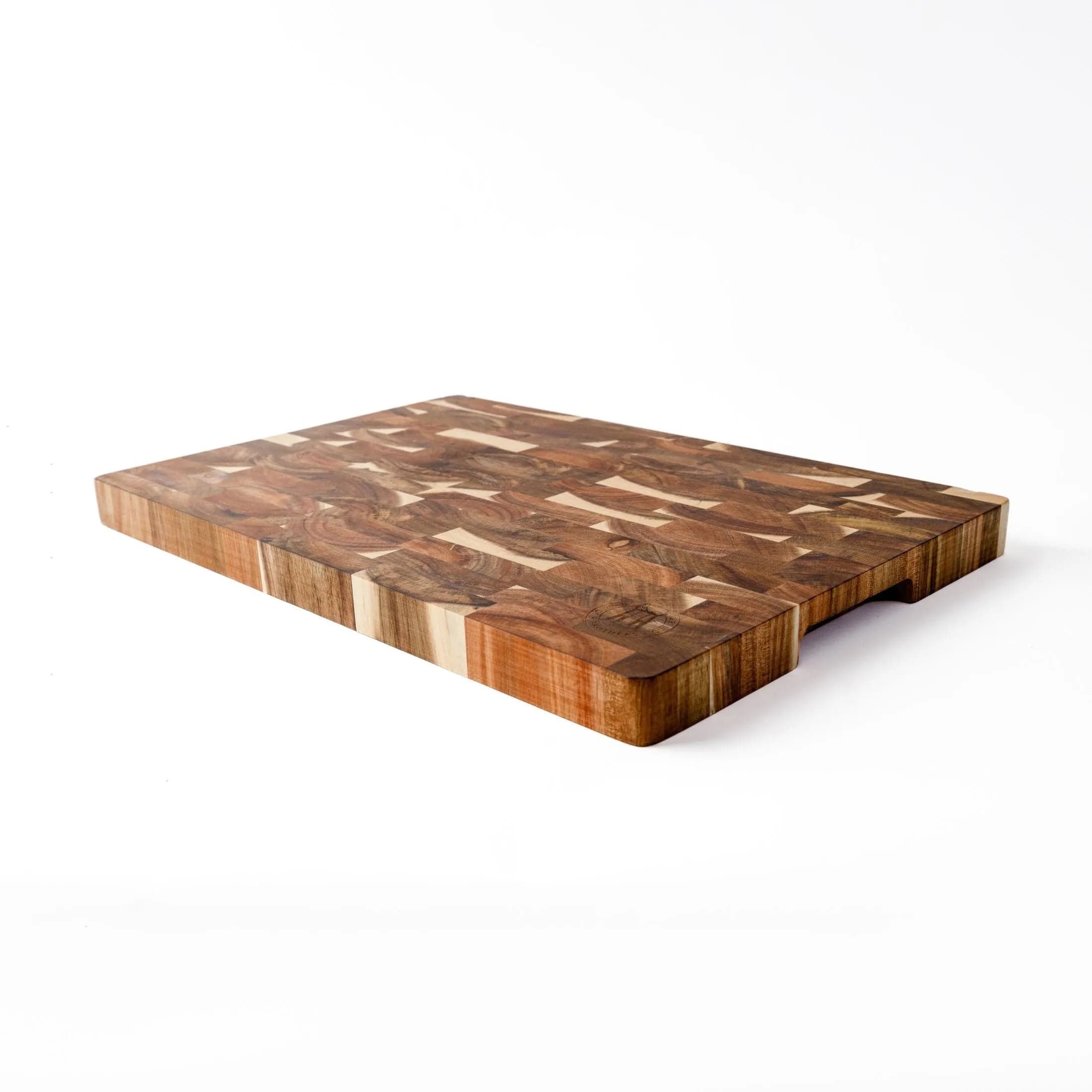 18-inch Acacia Wood End-Grain Cutting Board for Kitchen Use