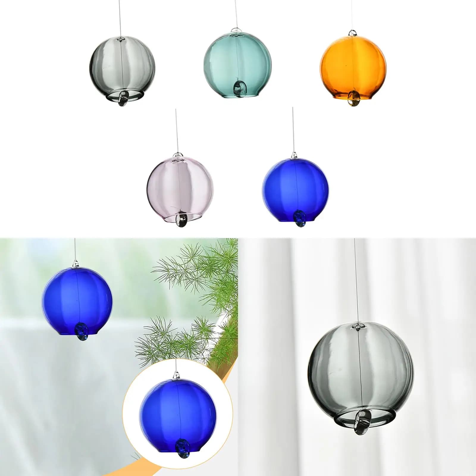 Wind chime glass bell chime Japanese decoration window bell with high