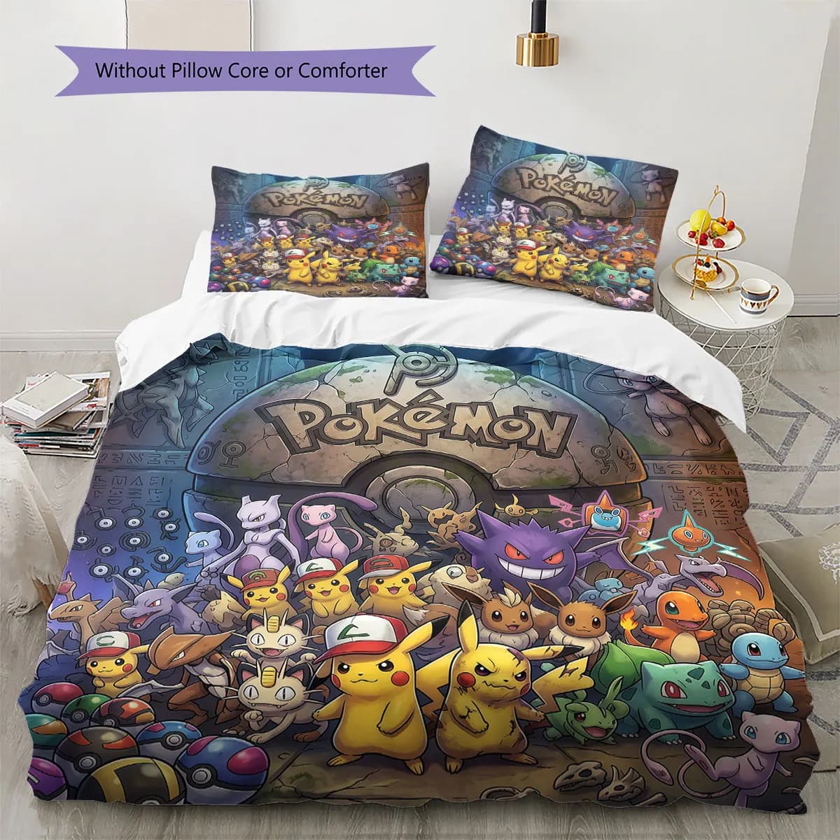Pokemon Comfor Duvet Cover Kid's Bedding Set,Extra Large Size Christmas Gifts Various Sizes Available -HE219
