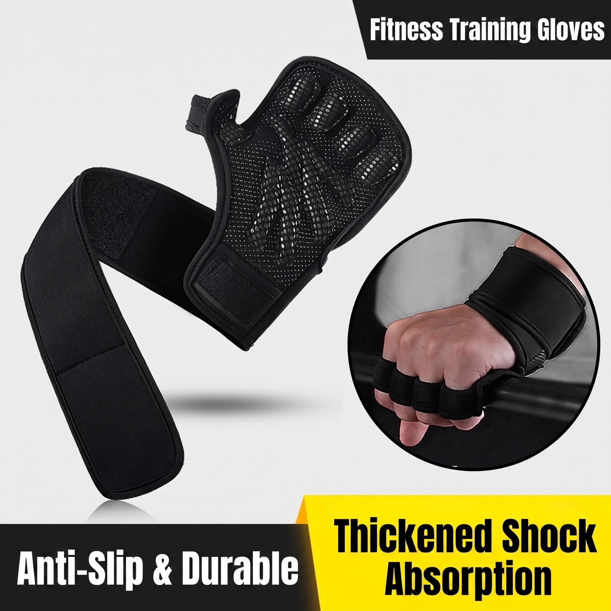 Weightlifting Training Gloves Fitness Sports Body Building Gym Hand Wrist Palm Protector Gloves MTB Cycling Gloves for Men Wome