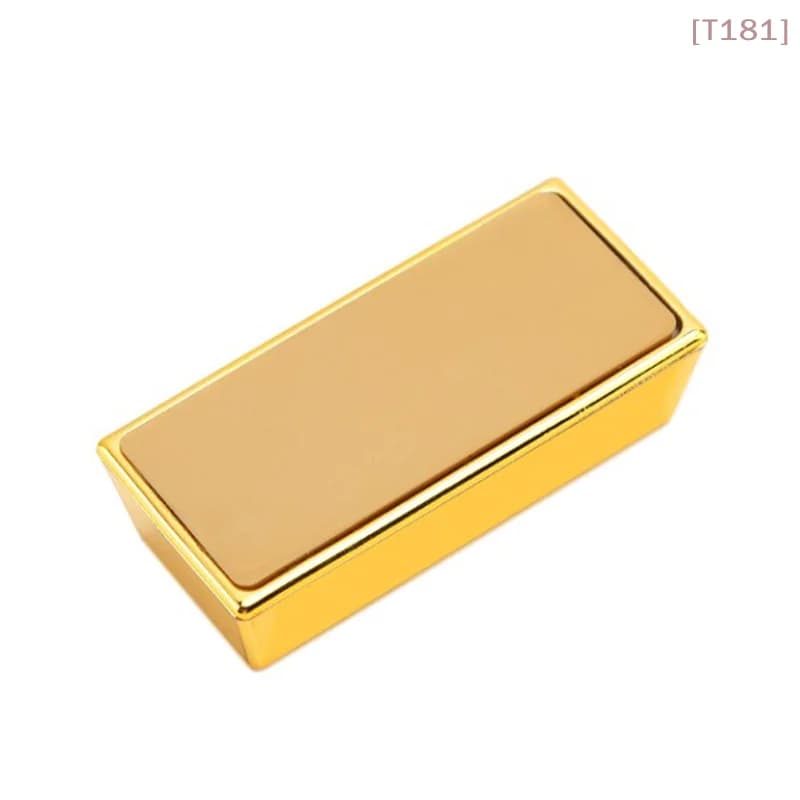 Barra d'oro finta in plastica, simulazione di lingotto d'oro, pesapaperi scintillante, ferma porta, oggetto di scena cinematografico, regalo originale