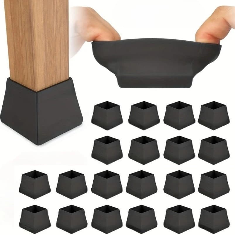 Set di 12 Grandi Protezioni in Silicone per Gambe di Sedie e Tavoli - Cuscinetti Antiscivolo per Mobili, Adatti per Pavimenti, Protezione da Graffi e Ammaccature
