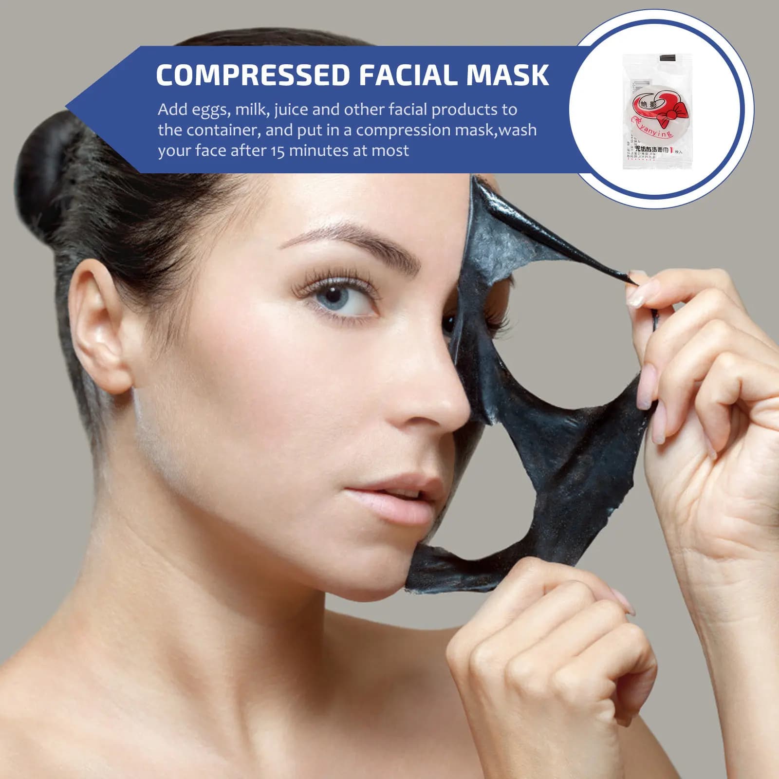 100 Pezzi Maschera Facciale Compressa Maggier, Maschera in Carta Compatta Fai-da-Te, Trattamento Idratante per la Pelle