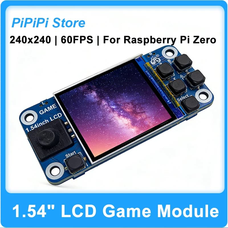 Display LCD Raspberry Pi Zero da 1,54 Pollici, Modulo di Gioco con Risoluzione 240x240, Scheda di Espansione per Console di Gioco Fai-da-Te