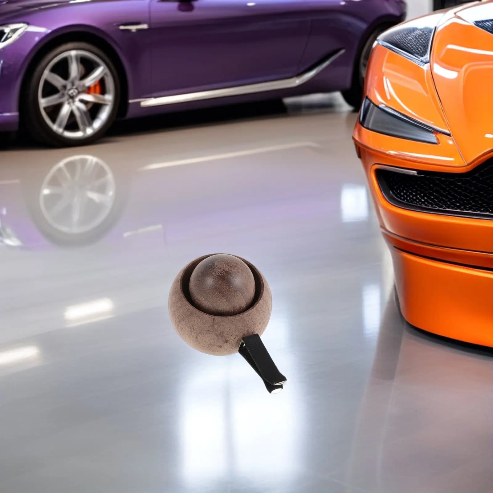 2 Pezzi Diffusore per Auto in Legno di Noce Nero, Deodorante per Oli Essenziali, Clip per Bocchetta di Ventilazione, Aromaterapia per Auto, Decorazione per Cruscotto, Purificatore d'Aria per Veicoli