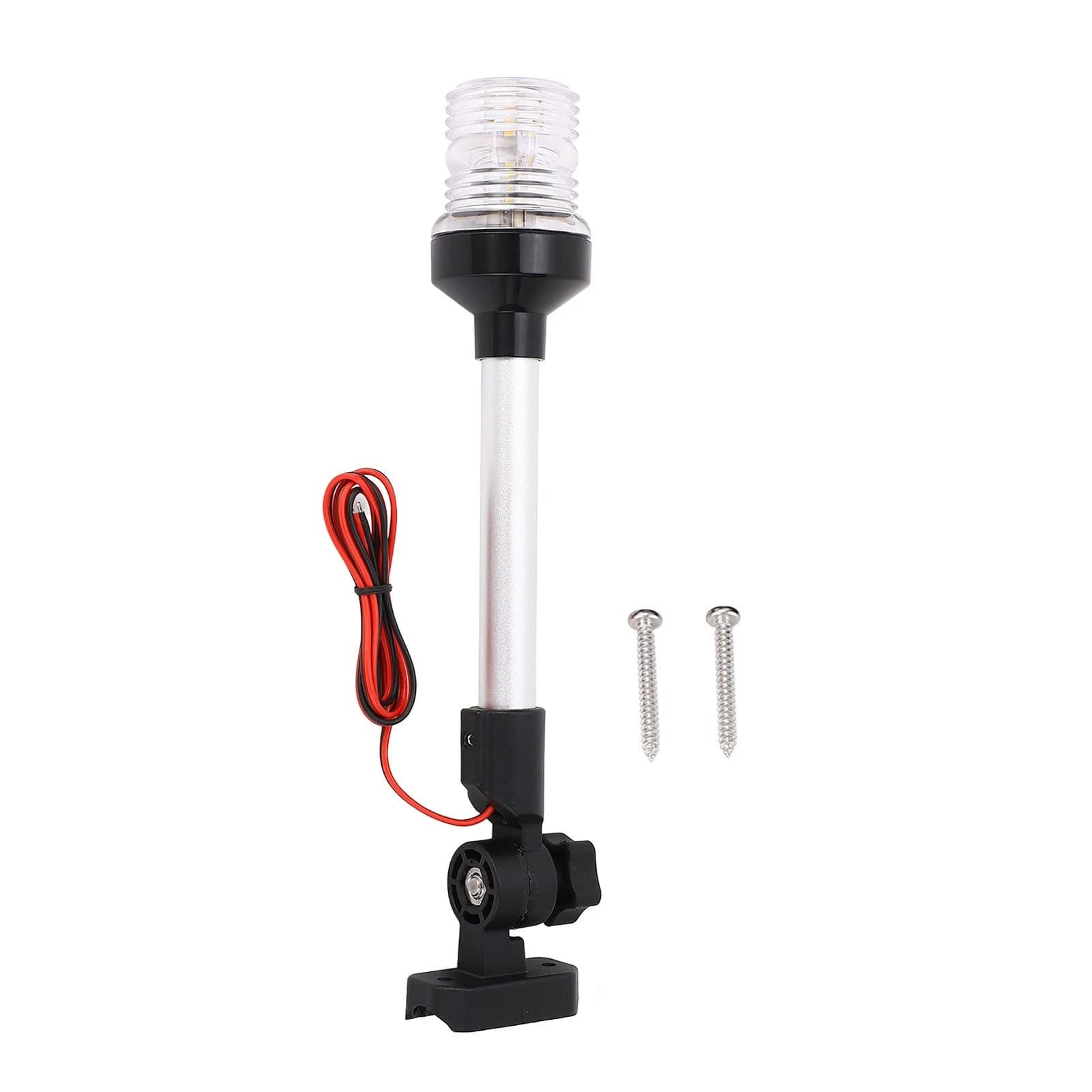 Anchor Light IP67 Waterproof White Light LED 3NM Visibility All Round Fold Down Boat Stern Light for Pontoons Flat Boats AC DC12