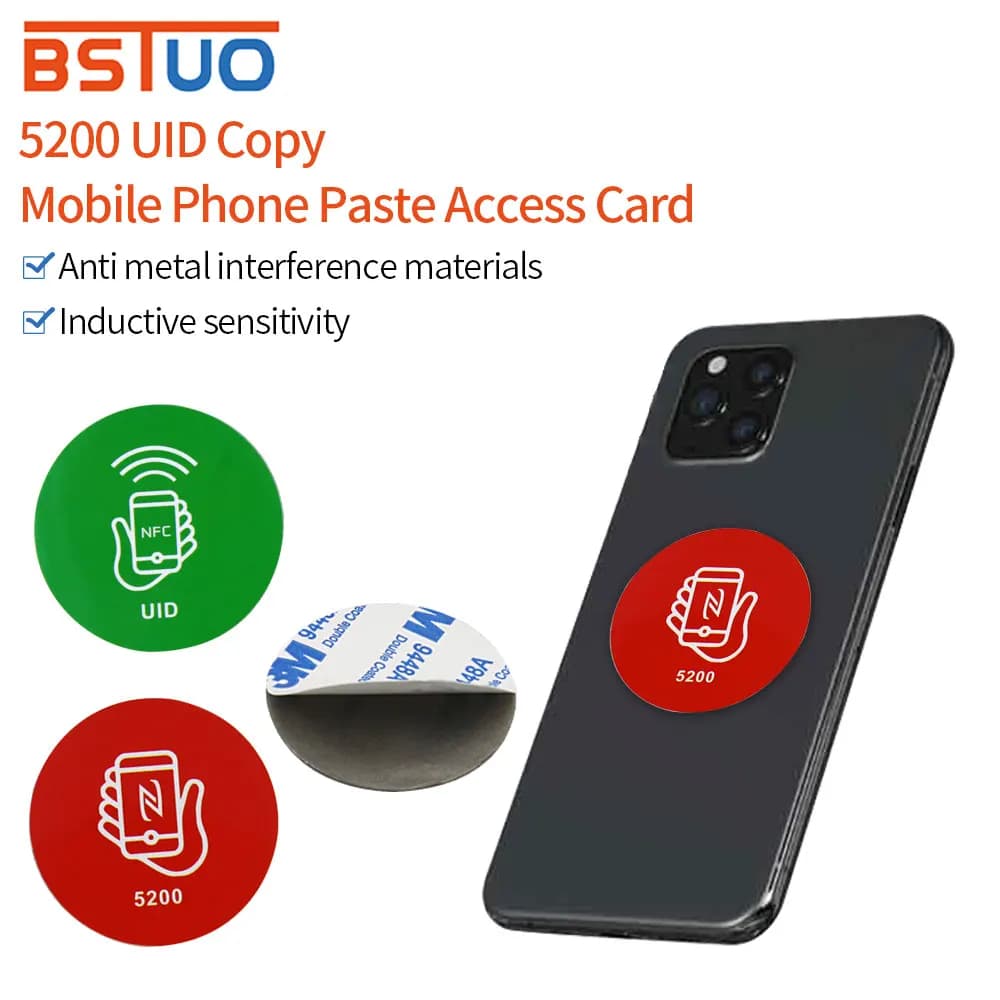 10 pz/50 pz 125 KHz EM5200/13.56 MHz UID NFC Adesivo Scrivibile Riscrivibile Copia Chiave di Controllo di Accesso carta Vuota Per RFID Duplicatore