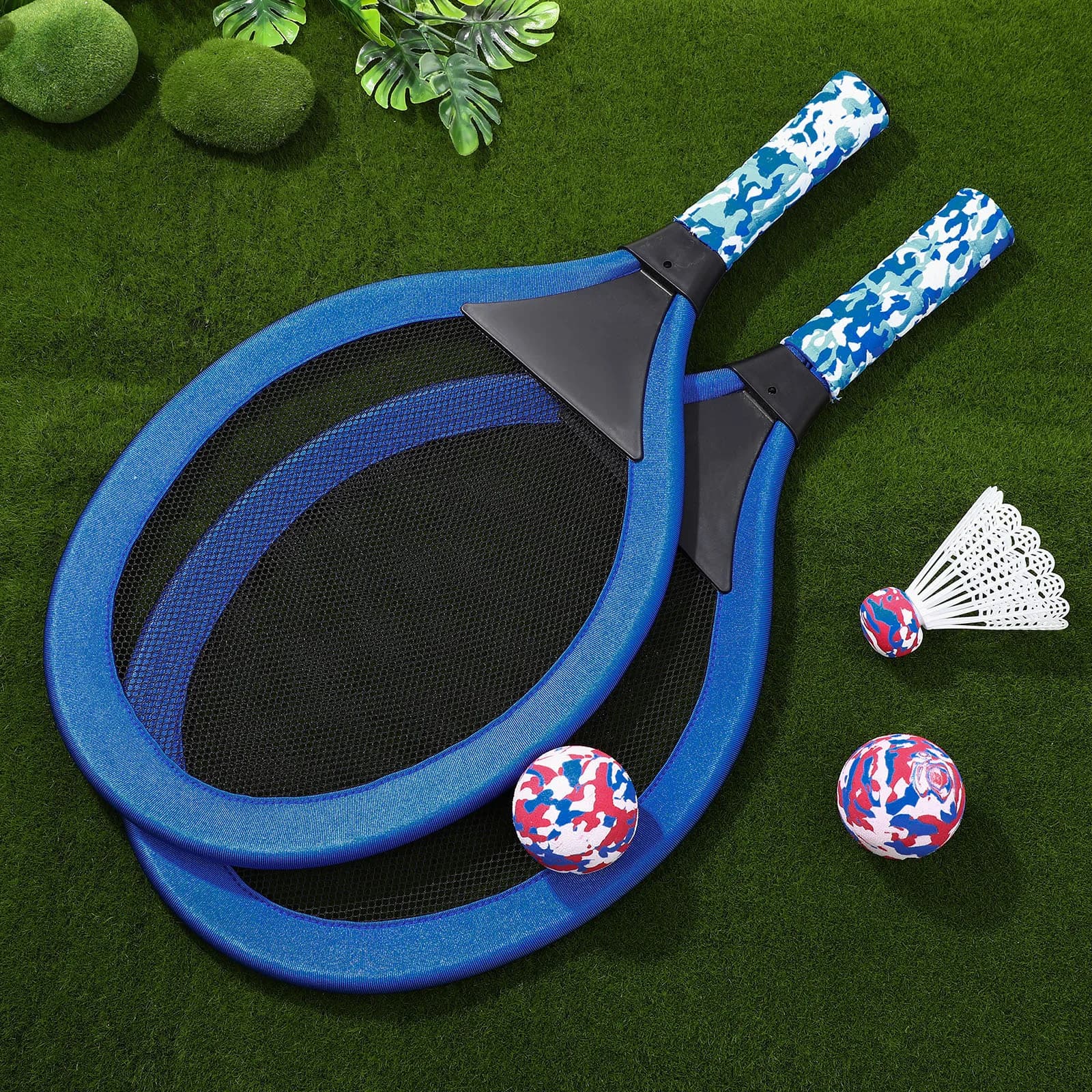 Set di racchette da tennis Racchetta blu per bambini Racchette da badminton per bambini Giocattolo per bambini per giocattoli sportivi