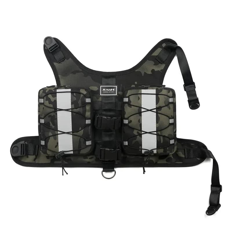 Camouflage Portable Travel Dog Backpack Carrier Outdoor Dog Carrier For French Bulldog Pug Reflective Tactical Dog Harness Vest