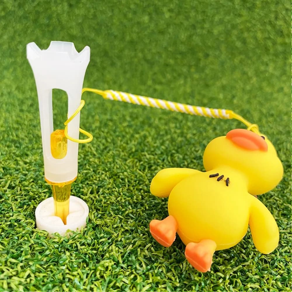 Tee da Golf in Plastica a Forma di Cartone Animato, Riciclabile, Sostitutivo, a Forma di Anatra, Portatile, Migliora la Precisione, Tee da Golf a Forma Originale
