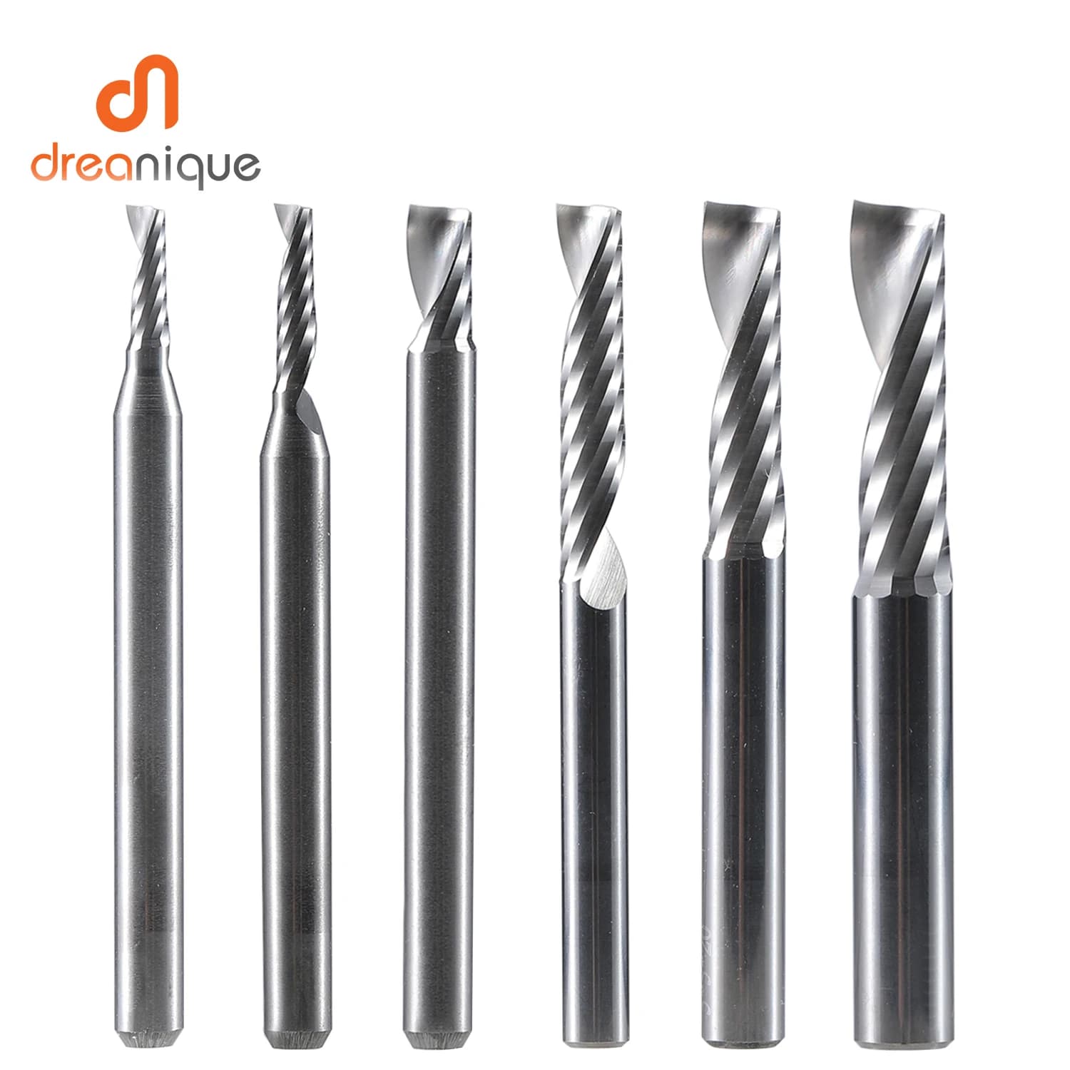 1 pz Fresa a spirale singola AAAAA per alluminio, incisione 3D, intaglio, per lavorazione del legno, acrilico, fresatura ACM