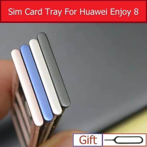 Supporto vassoio scheda SIM originale per Huawei Enjoy 8 LDN-AL00 LDN-AL10 Sostituzione slot lettore presa scheda SIM e memoria