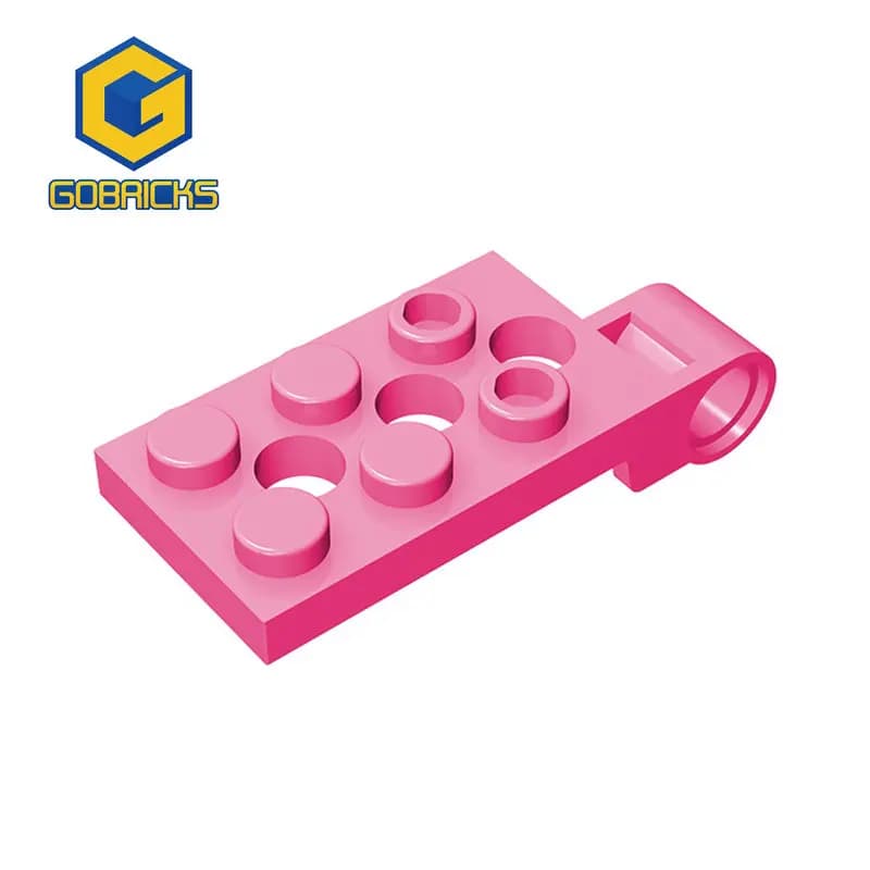 Gobricks piastra cerniera in mattoni da 10 pezzi 2x4 con foro per perno e 3 fori-Top compatibile con lego 98286 pezzi di giocattoli per bambini