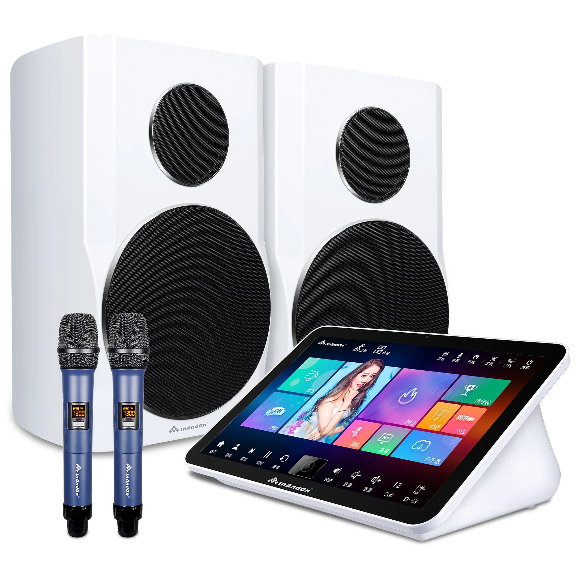 Cina InAndon KTV Karaoke 15.6'' Touchscreen 4TB Jukebox Android Amplificatore di potenza Sistema Karaoke Set di macchine