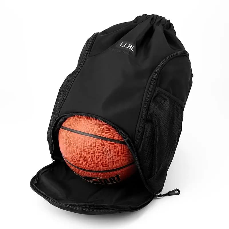 Zaino da basket con coulisse, borsa sportiva per calcio e calcetto, scomparto per scarpe, per palestra, uomo e donna