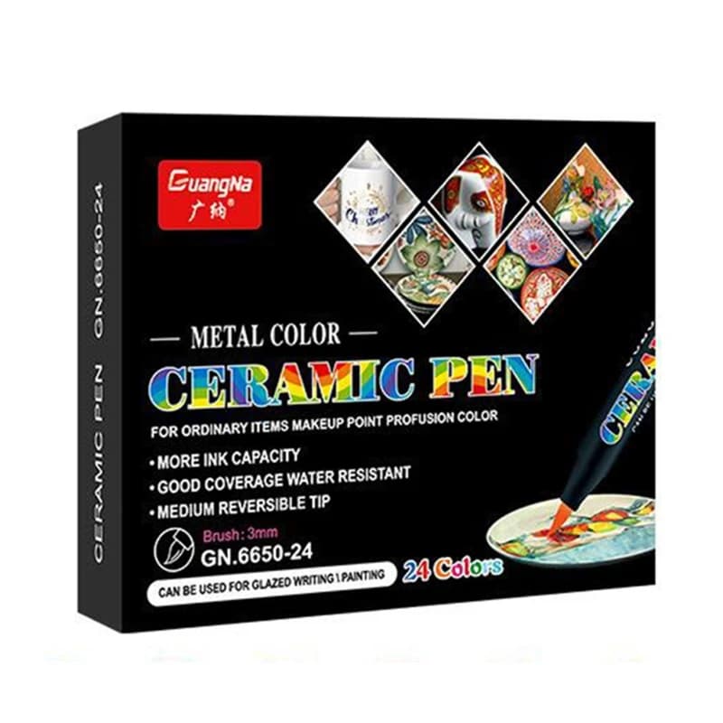 HXBD set di pennarelli in ceramica multicolori al forno ad alta temperatura pennarelli permanenti in porcellana per disegnare su ceramica