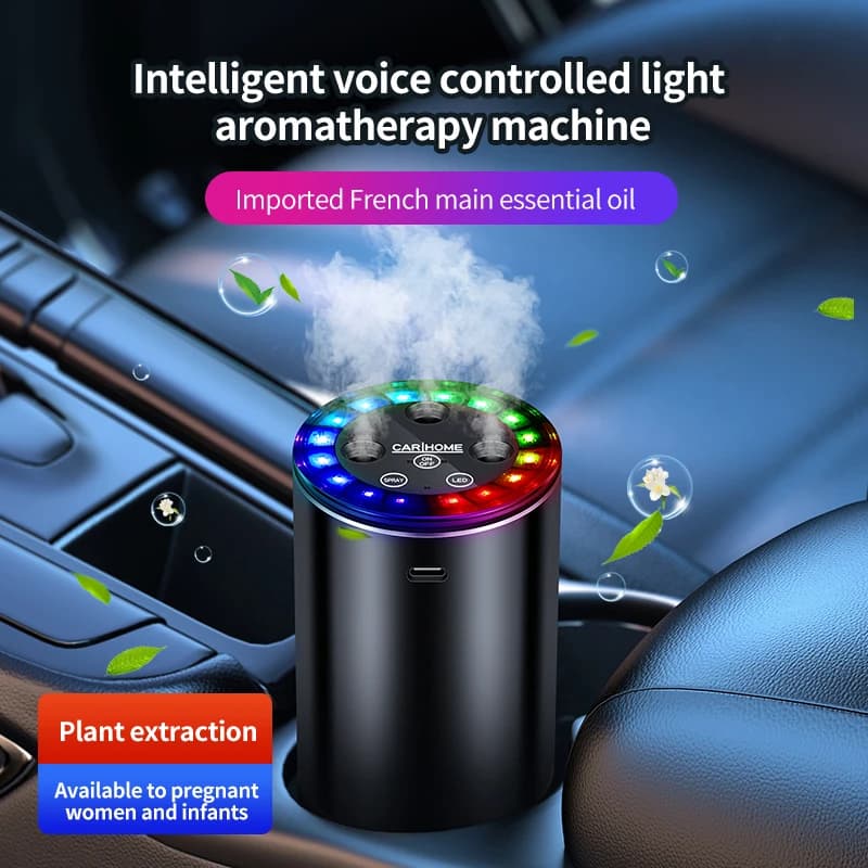 Macchina per aromaterapia intelligente automobilistica RGB Musica Ritmo Luce Olio essenziale Diffusore per aromaterapia Fragranza domestica