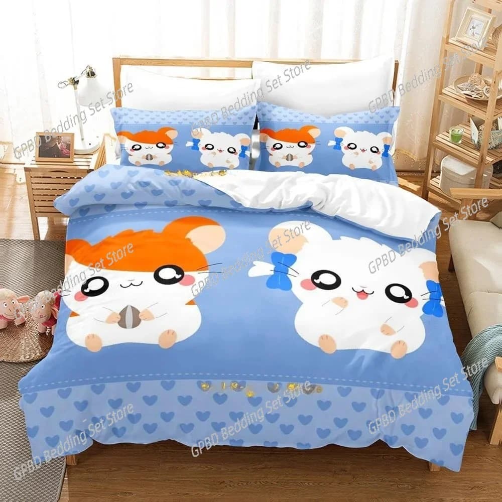 New Hamtaro single bed linen set double full Queen King Size Children's bedroom set for adults Bed linen set Soul with 3D print