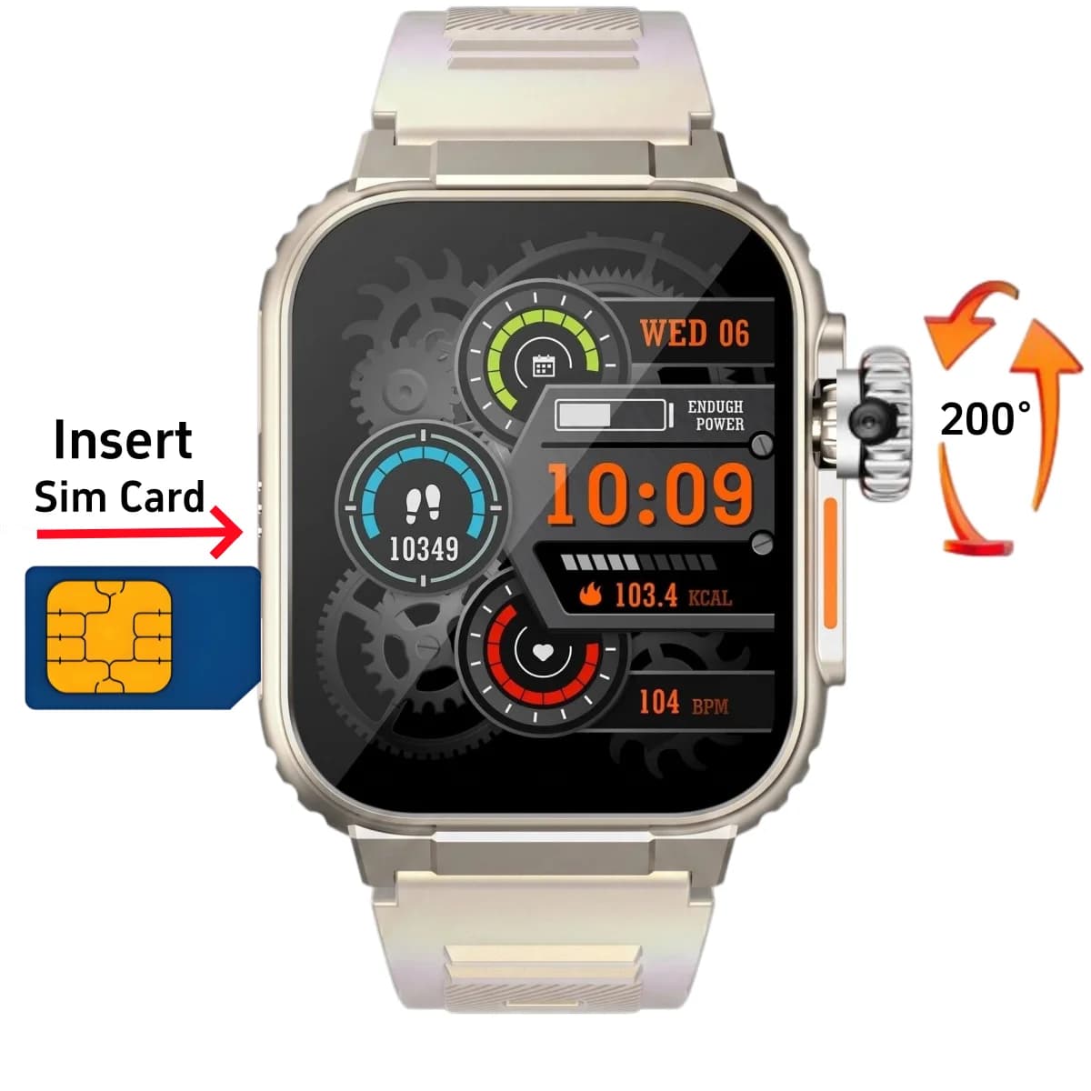 S12 Ultra MAX Smartwatch 5G LTE Android 12.0 2.29'' AMOLED Display Smart Watch With 800W Rotary Camera Sim Card Slot GPS WIFI