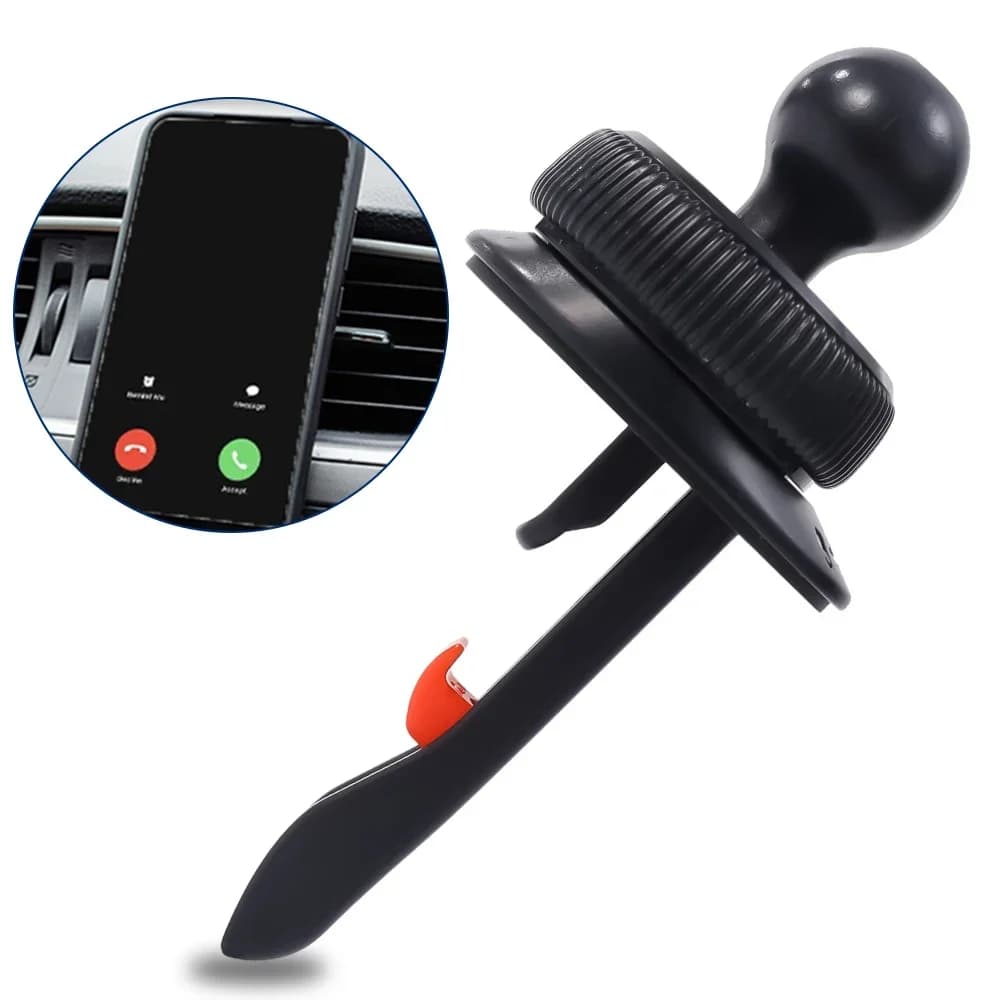 Clip per staffa con testa a sfera da 17 mm per presa d'aria per auto Accessori per supporto per telefono cellulare Morsetto per supporto di navigazione GPS per presa d'aria universale