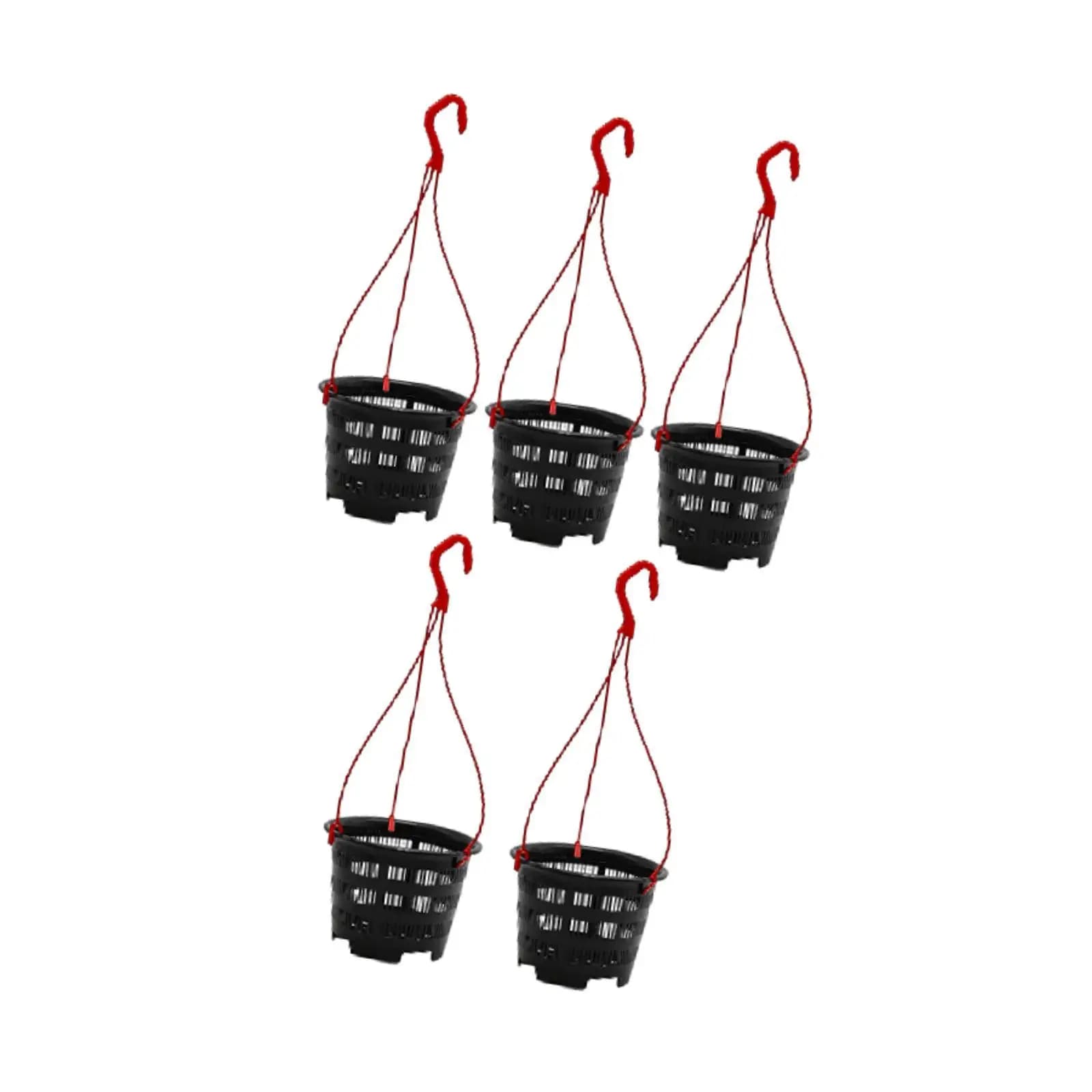 Breathable Orchid Hanging Pots with Hook Plastic Flower Basket for Balcony Patio Indoor Plant Display