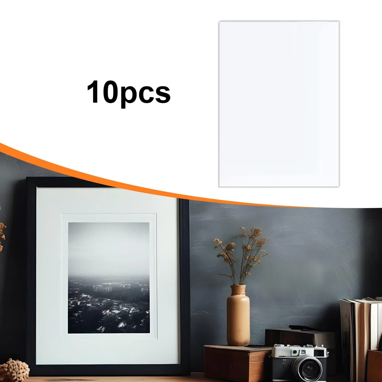 Transparent Acrylic Plates, Versatile Panels for Frames, Transparent Display Panels, Fai-to-te Replacement for Crafts and Table Decorations