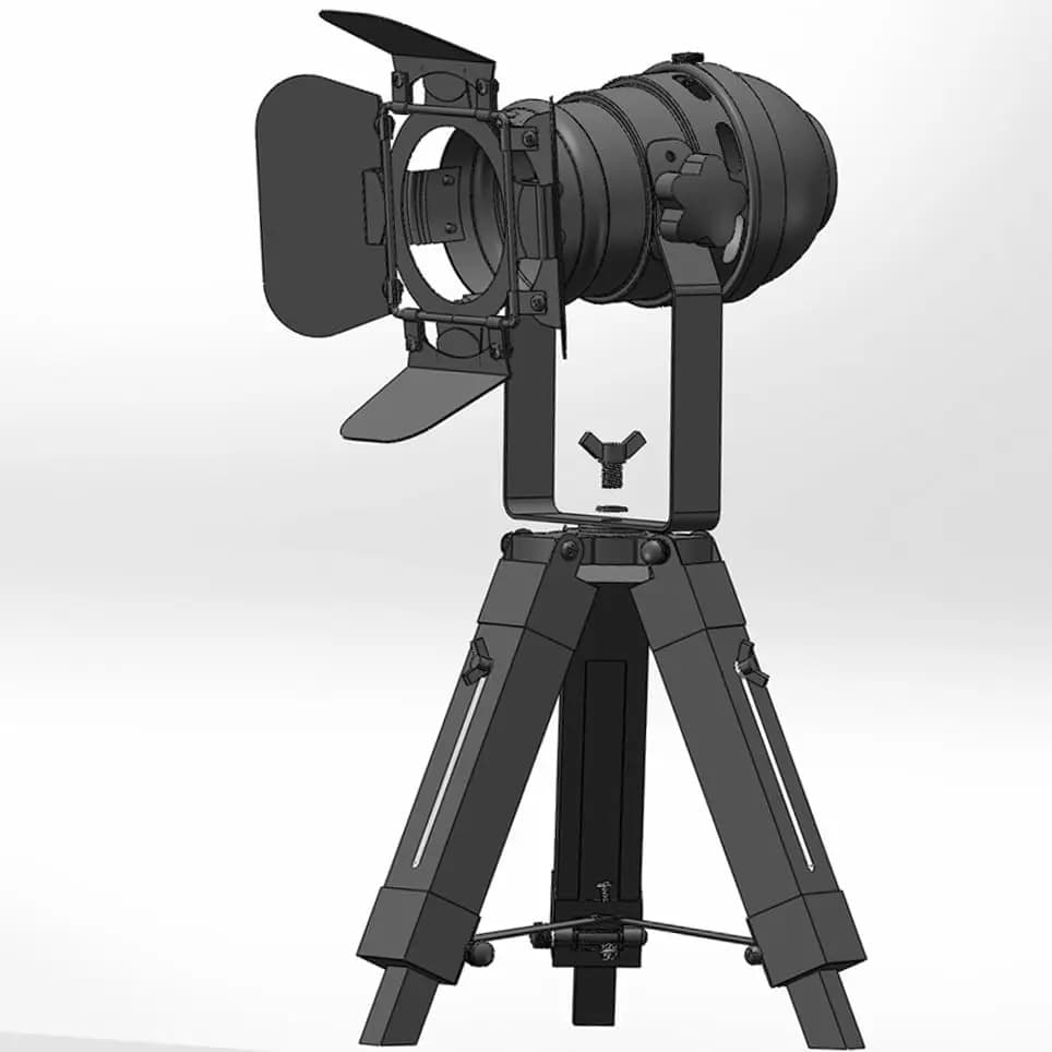 Vintage Industrial Black Retro Tripod Adjustable Floor lamp Parking Light 5 Meter Cable with Foot Switch Parking Light Tripod