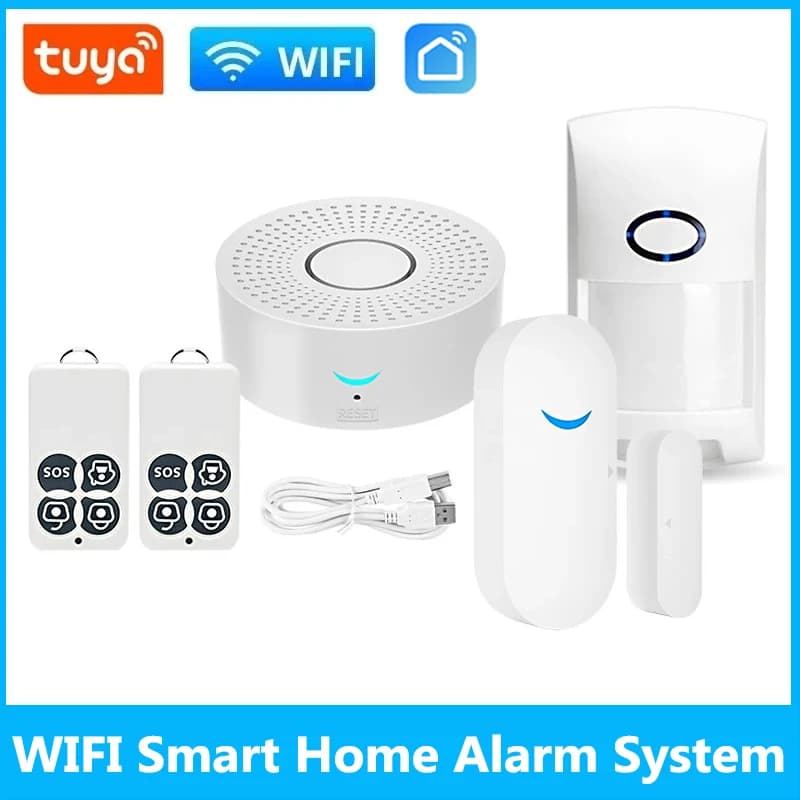Sistema di allarme di sicurezza domotico intelligente WiFi wireless con sensore porta Sensore di movimento App Smart Life Sirena di allarme antifurto
