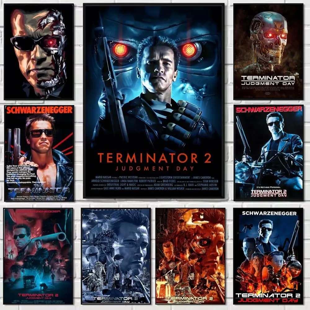 terminator judgement day2 Painting Calligraphy Canvas Poster: Crease Free Waterproof Durable All Space Wall Decor